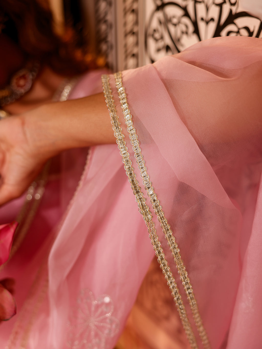 Wedding Wear Baby Pink Georgette Sharara Set for Women | Designer Salwar Kameez For Women