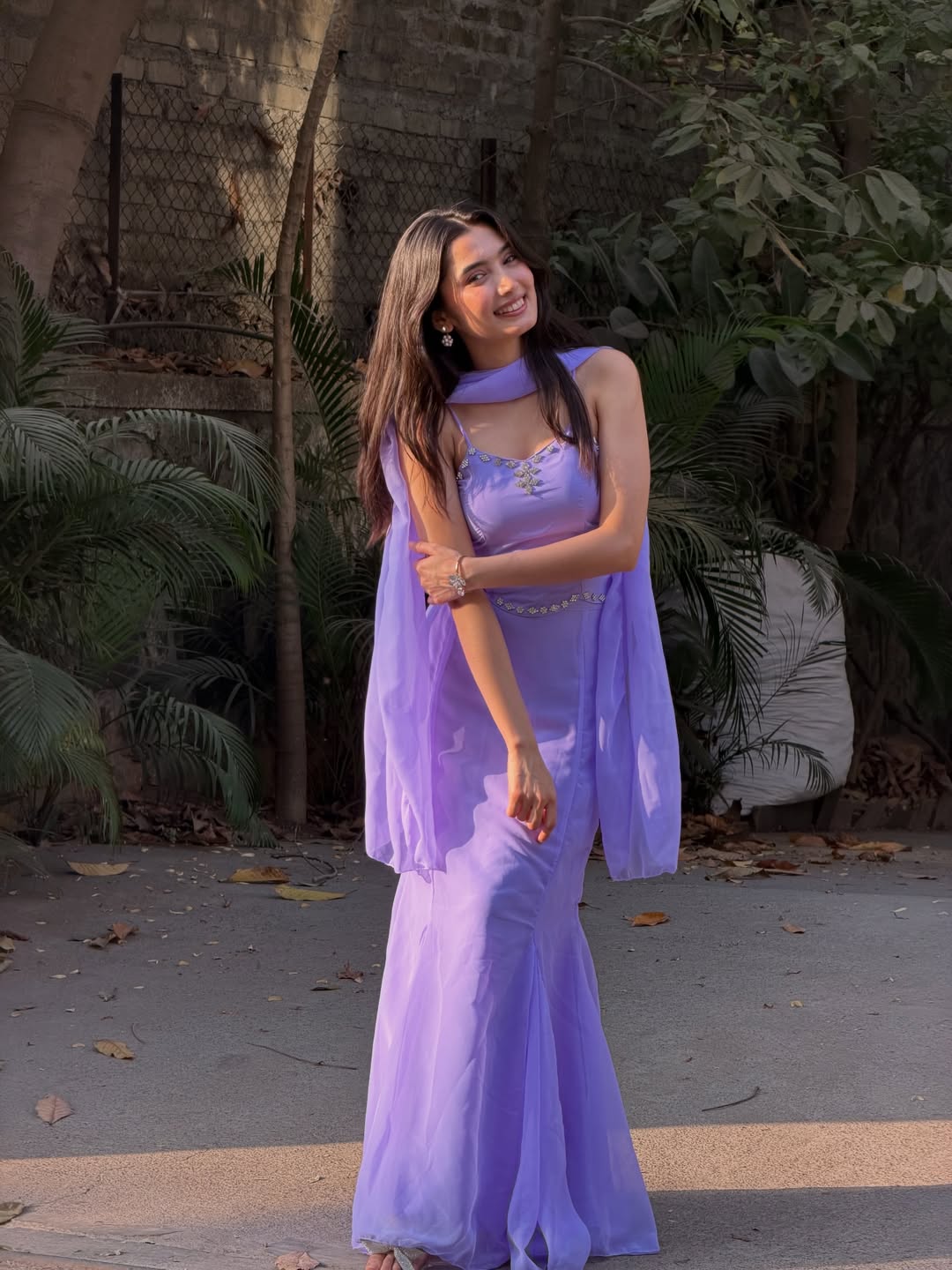 Party Wear Lavender Color Marmaid Georgette Fish Cut Lehenga | Mermaid Lehenga For Women