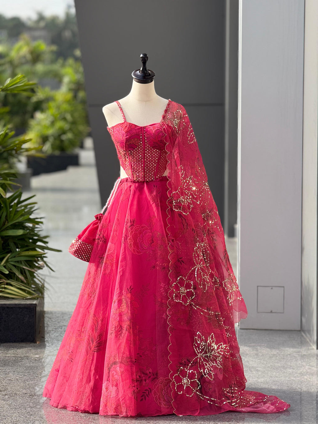 Girlish Pink Floral Full Stitched Lehenga For Women | Wedding Outfits For Women