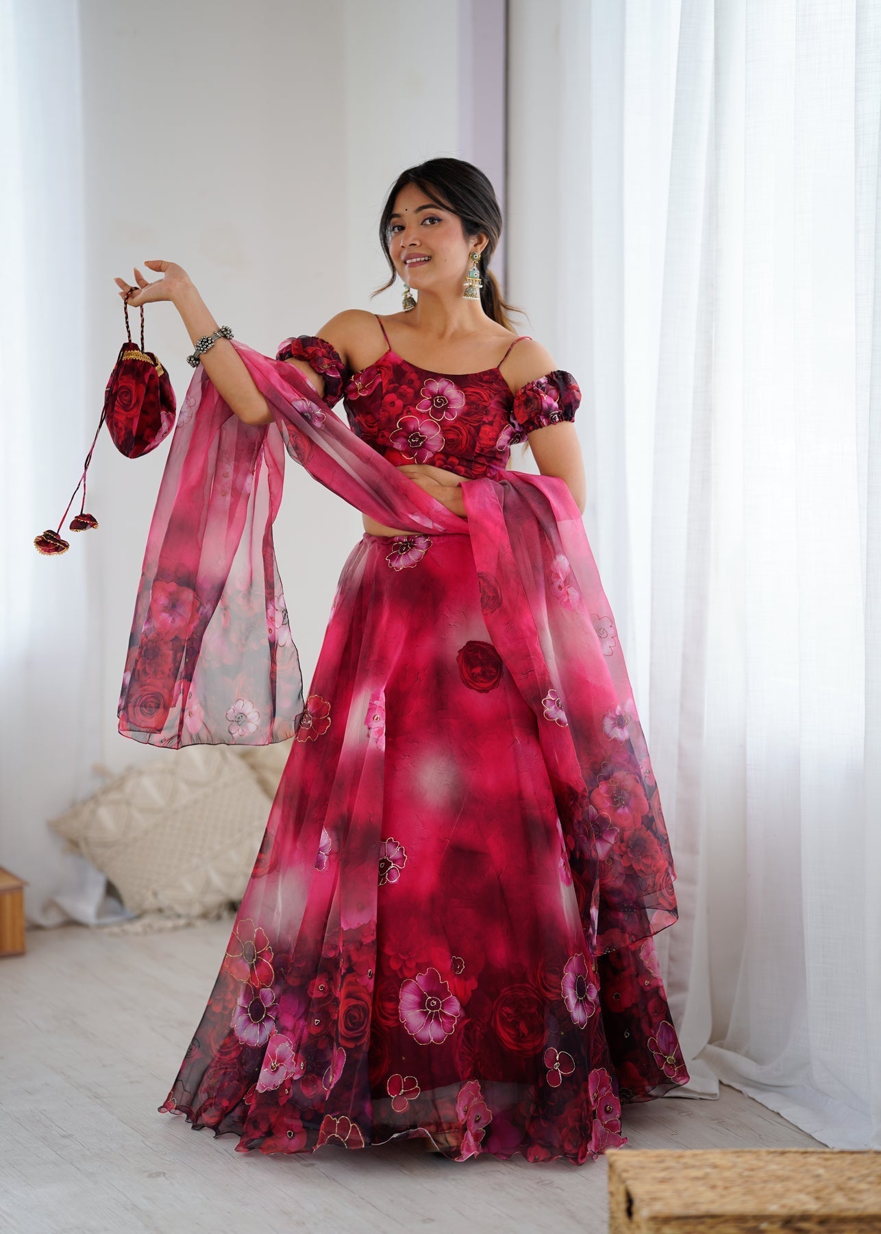 Party Wear Dream Organza Silk Full Stitched Lehenga For Women | Wedding Outfits For Women