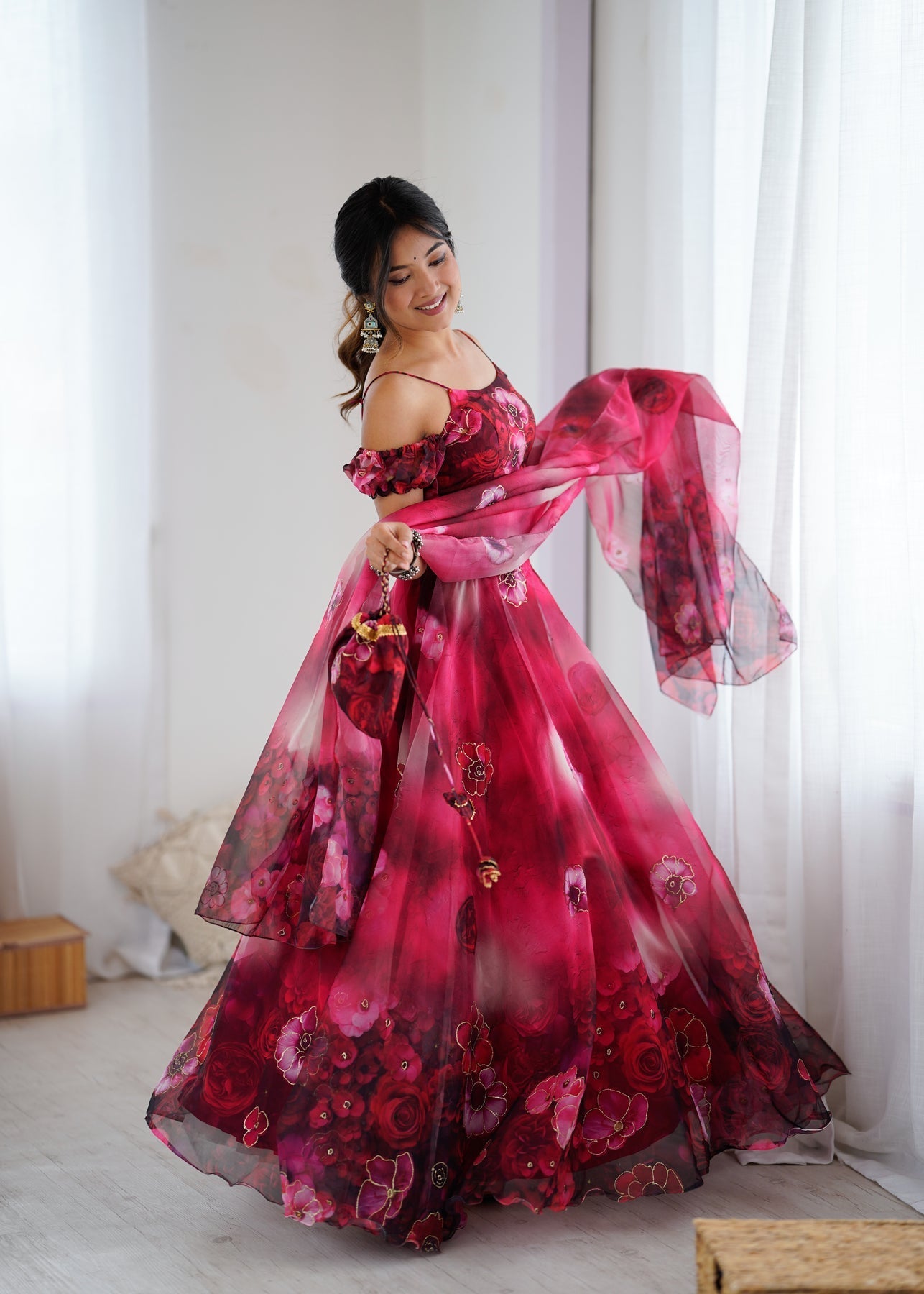 Party Wear Dream Organza Silk Full Stitched Lehenga For Women | Wedding Outfits For Women