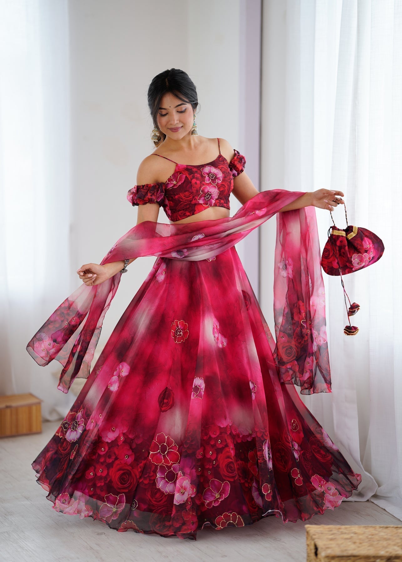 Party Wear Dream Organza Silk Full Stitched Lehenga For Women | Wedding Outfits For Women