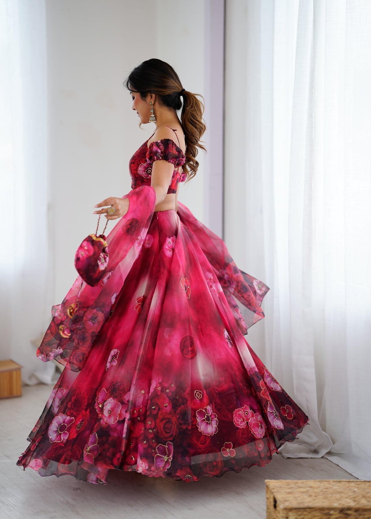 Party Wear Dream Organza Silk Full Stitched Lehenga For Women | Wedding Outfits For Women