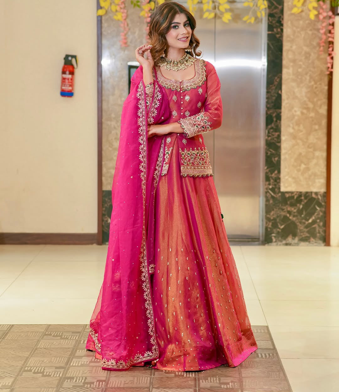 Wedding Wear Embroidered Lehenga with Jacket