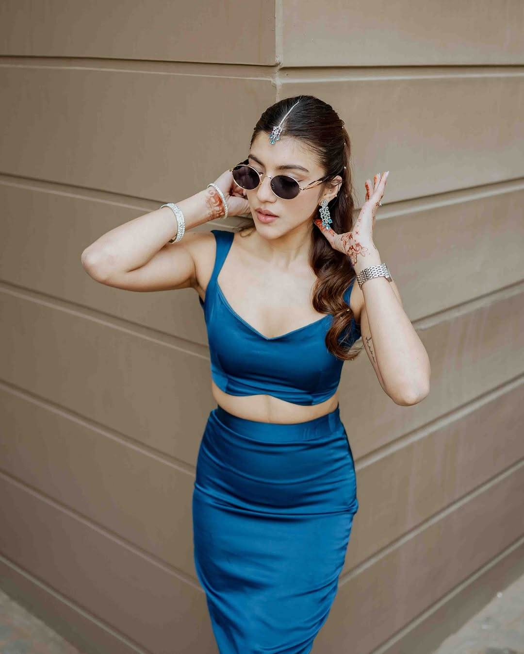 Y2K Fishtail 90s Blue Satin Silk Mermaid Fish Cut Lehenga | Cocktail Party & Sangeet Night Wear