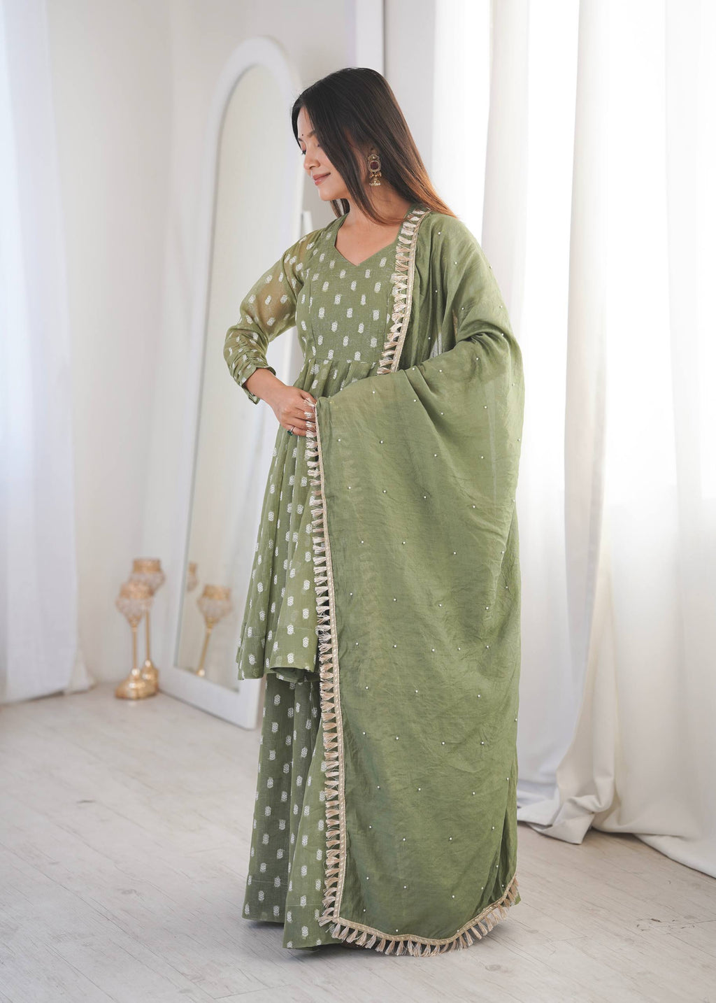 Radiant Charm: Flowing  Dress Delight | Sharara Set For Women
