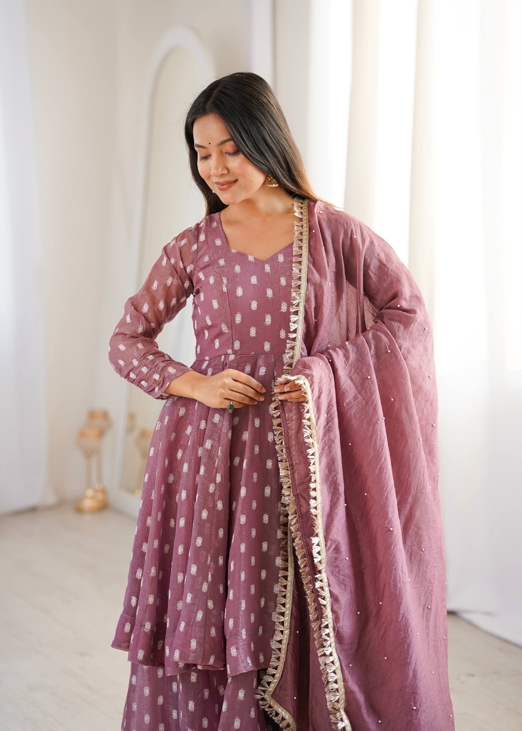 Radiant Charm: Flowing  Dress Delight | Sharara Set For Women