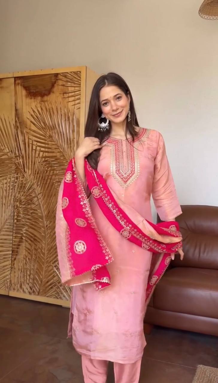 Radiant Pink Attire for Festive Moments | Sharara Set For Women