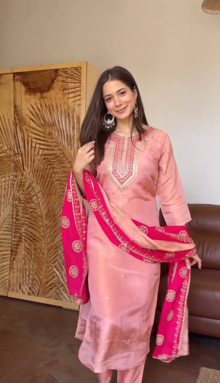 Radiant Pink Attire for Festive Moments | Sharara Set For Women
