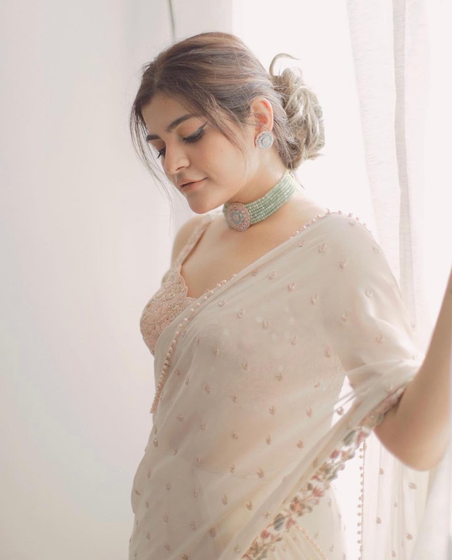 Party Wear Real Mirror Work Ruffle Ready To Wear Saree For Wedding | Ruffle Saree For Women