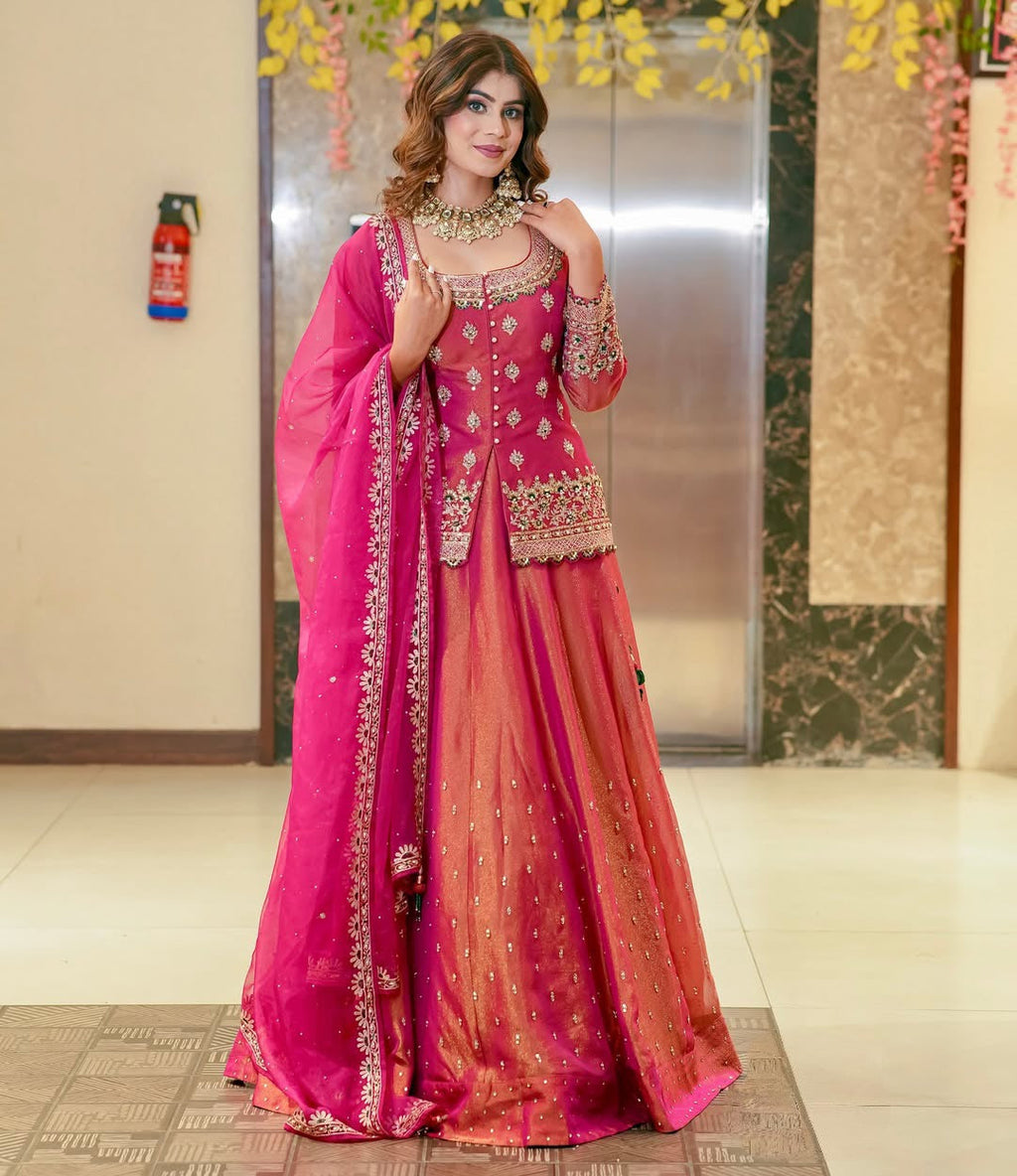 Wedding Wear Embroidered Lehenga with Jacket