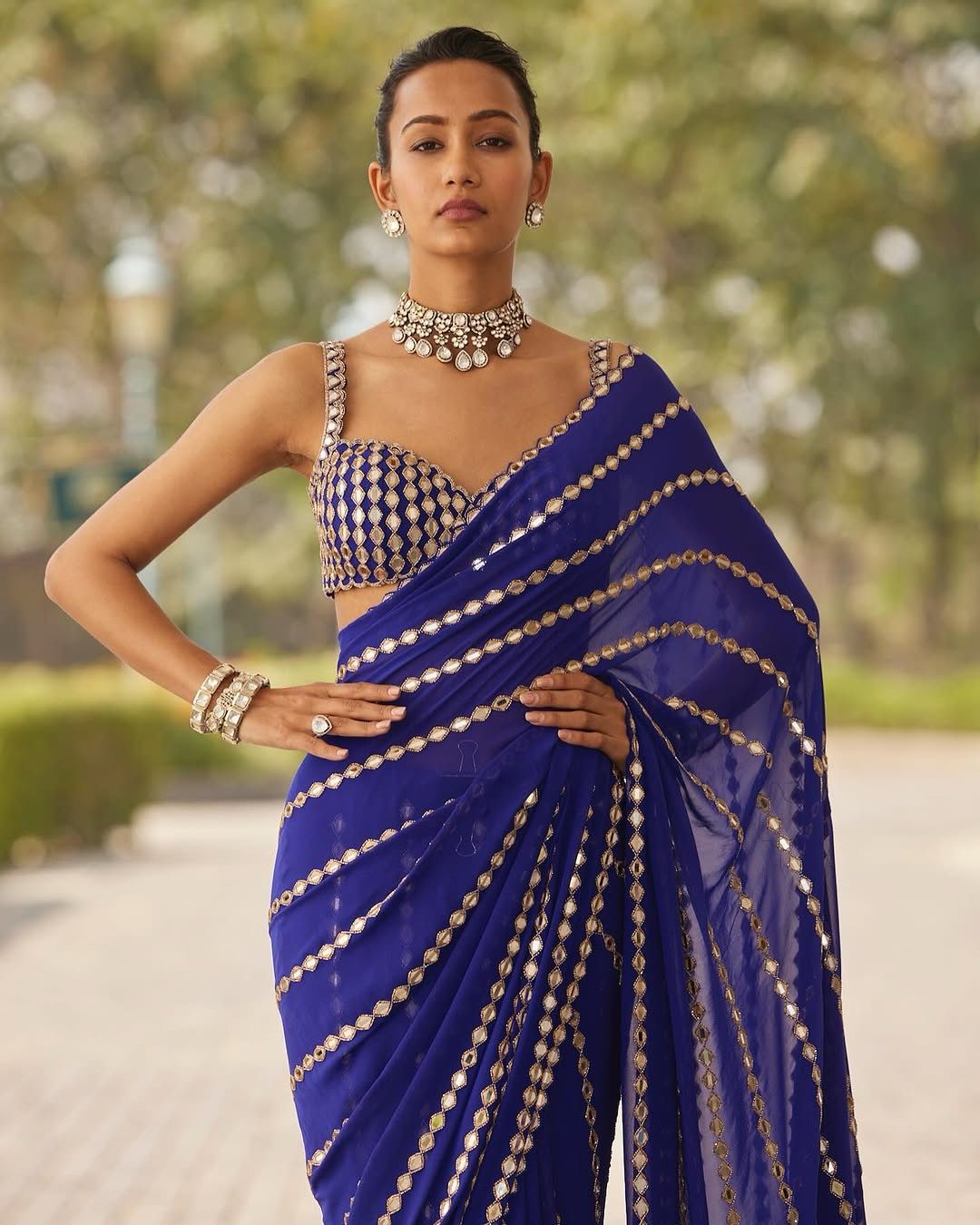 Wedding Wear Pure Georgette Ready To Wear Lehenga Saree For Women | Ready To Wear Saree For Wedding