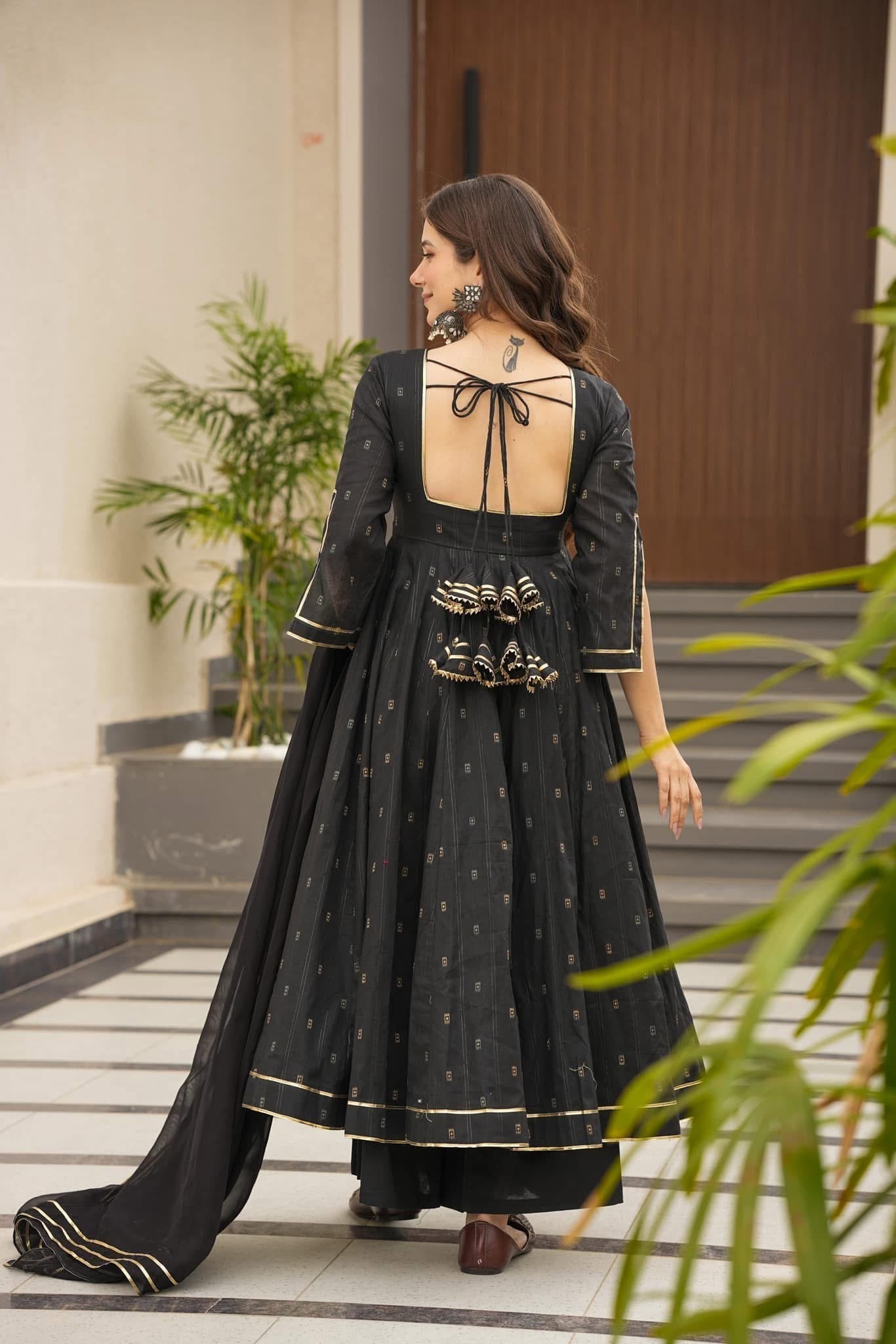Exclusive Black Color Georgette Sequence Work Anarkali Suit For Women
