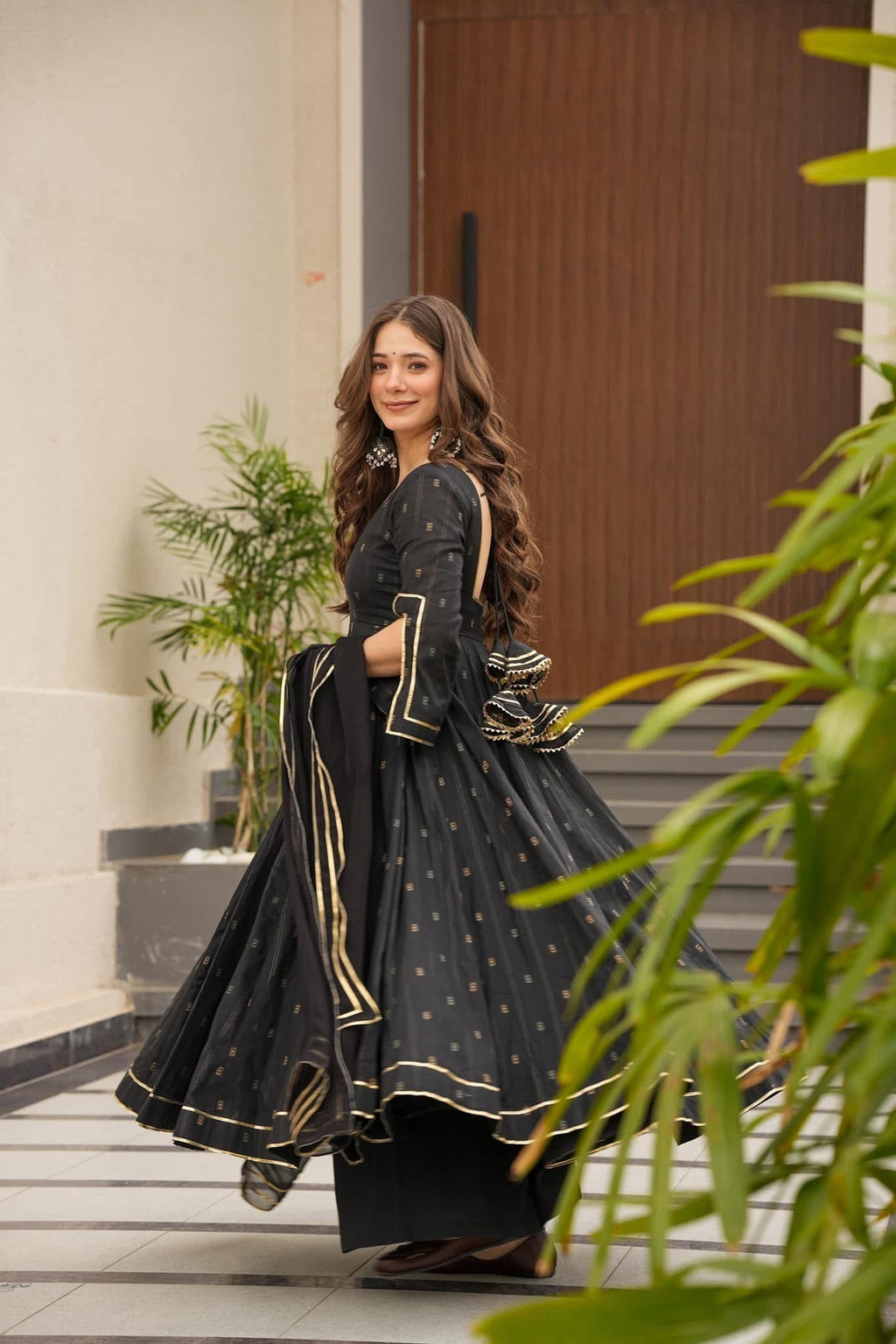 Exclusive Black Color Georgette Sequence Work Anarkali Suit For Women
