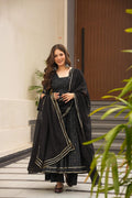 Exclusive Black Color Georgette Sequence Work Anarkali Suit For Women