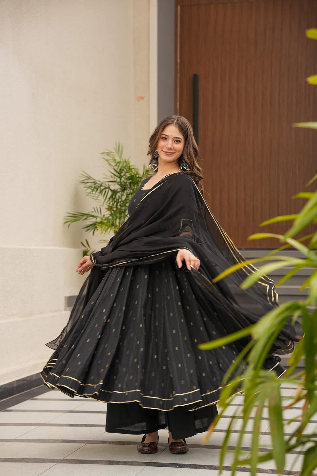 Exclusive Black Color Georgette Sequence Work Anarkali Suit For Women