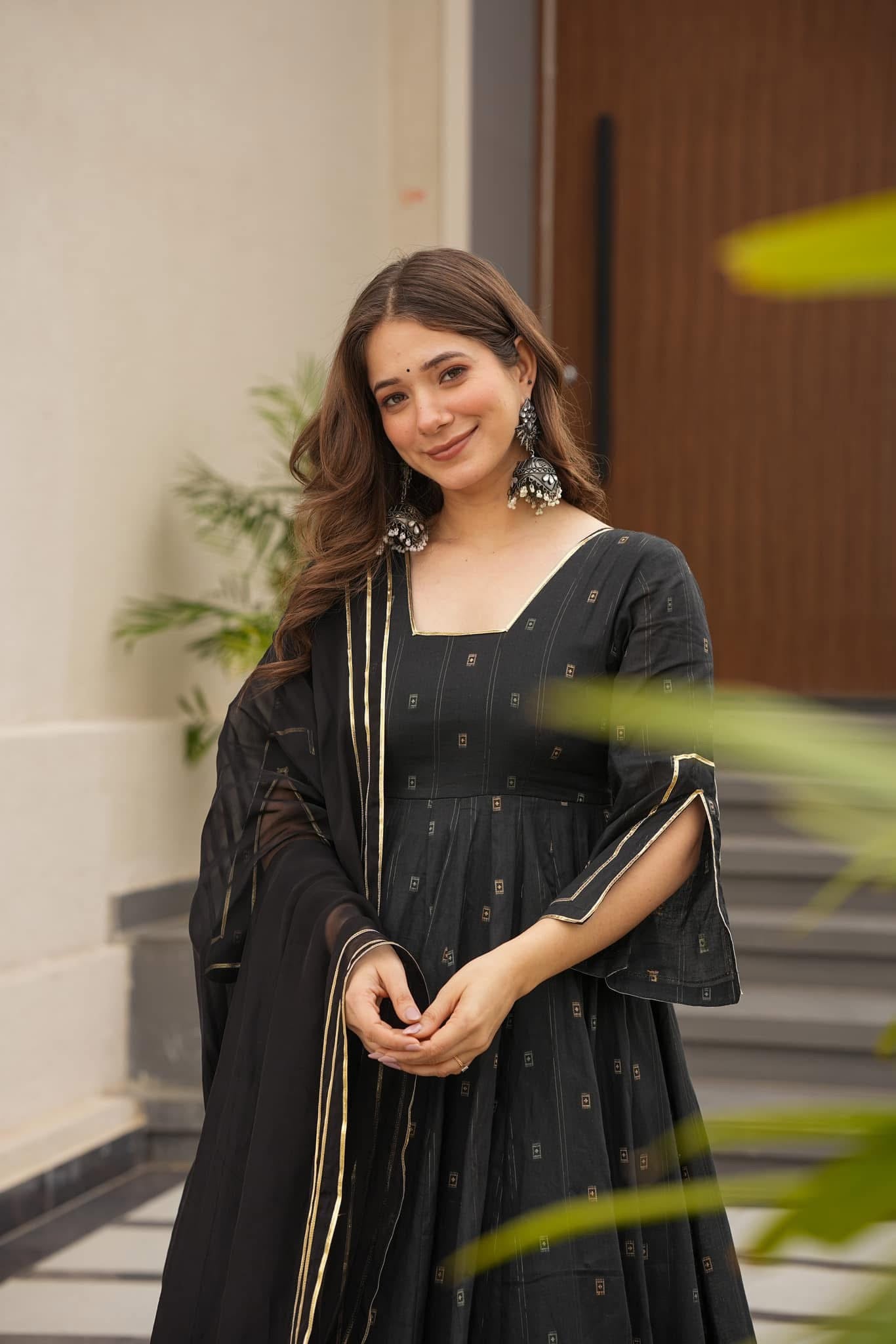 Exclusive Black Color Georgette Sequence Work Anarkali Suit For Women