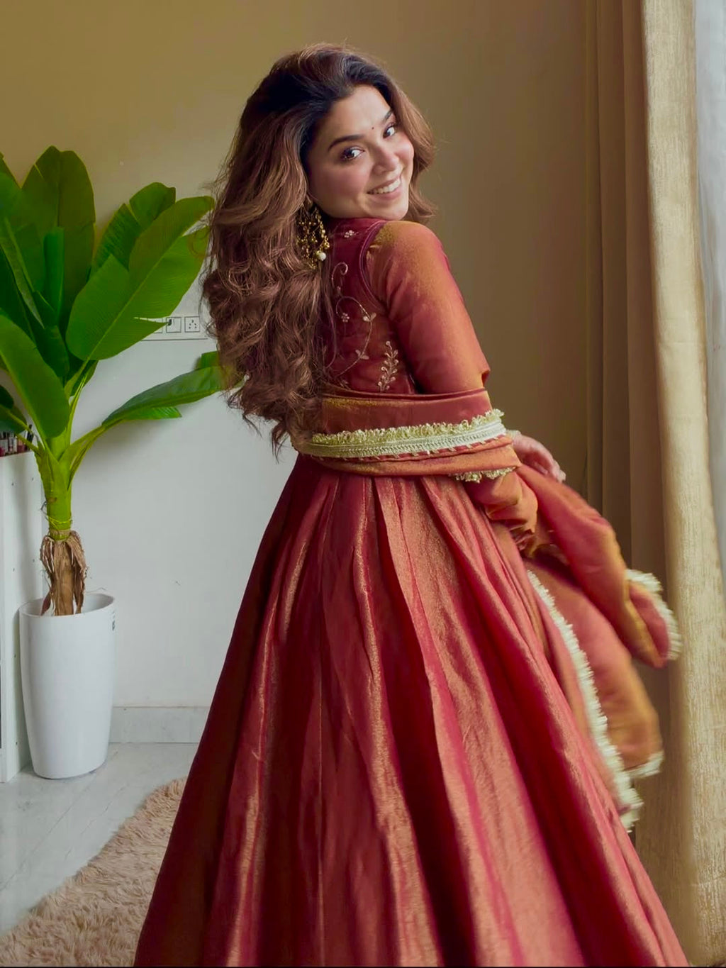 Heavy Cosmos Silk Maxi Anarkali Suit Party Wear
