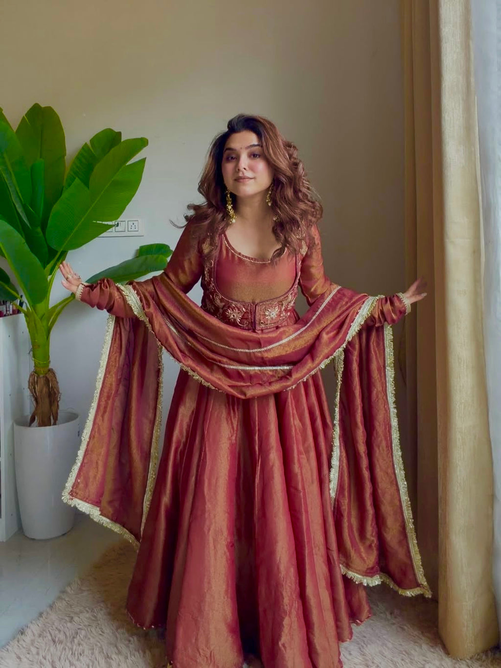 Heavy Cosmos Silk Maxi Anarkali Suit Party Wear