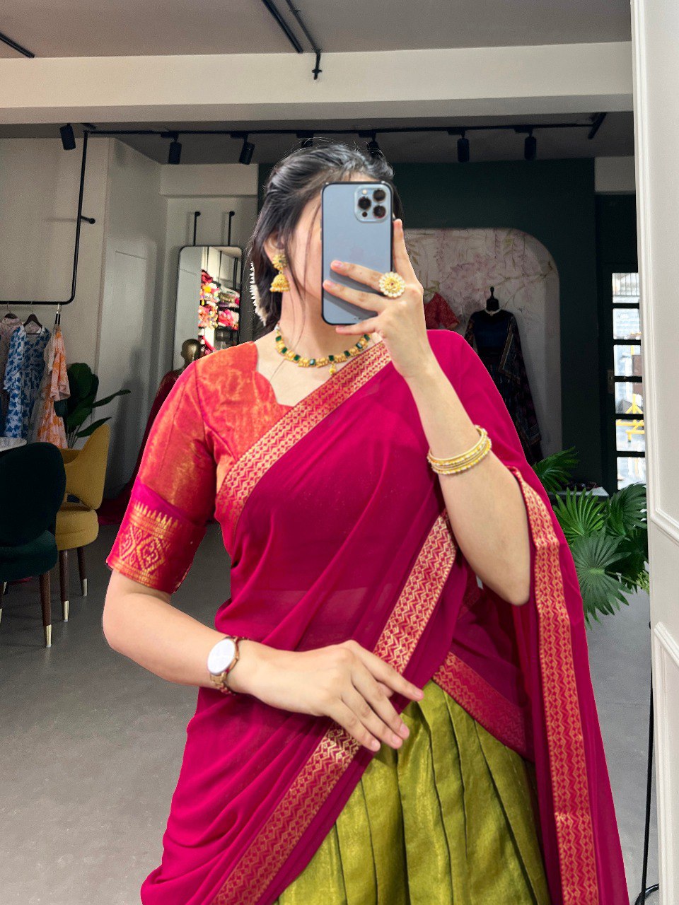 Stunning Pista Green Kanchipuram Silk Zari Weaving Worked Lehenga Choli - Ethnicwish
