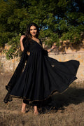 Mystic Black Angarkha Type Anarkali Suit Set with Dupatta | Anarkali Suit For Women