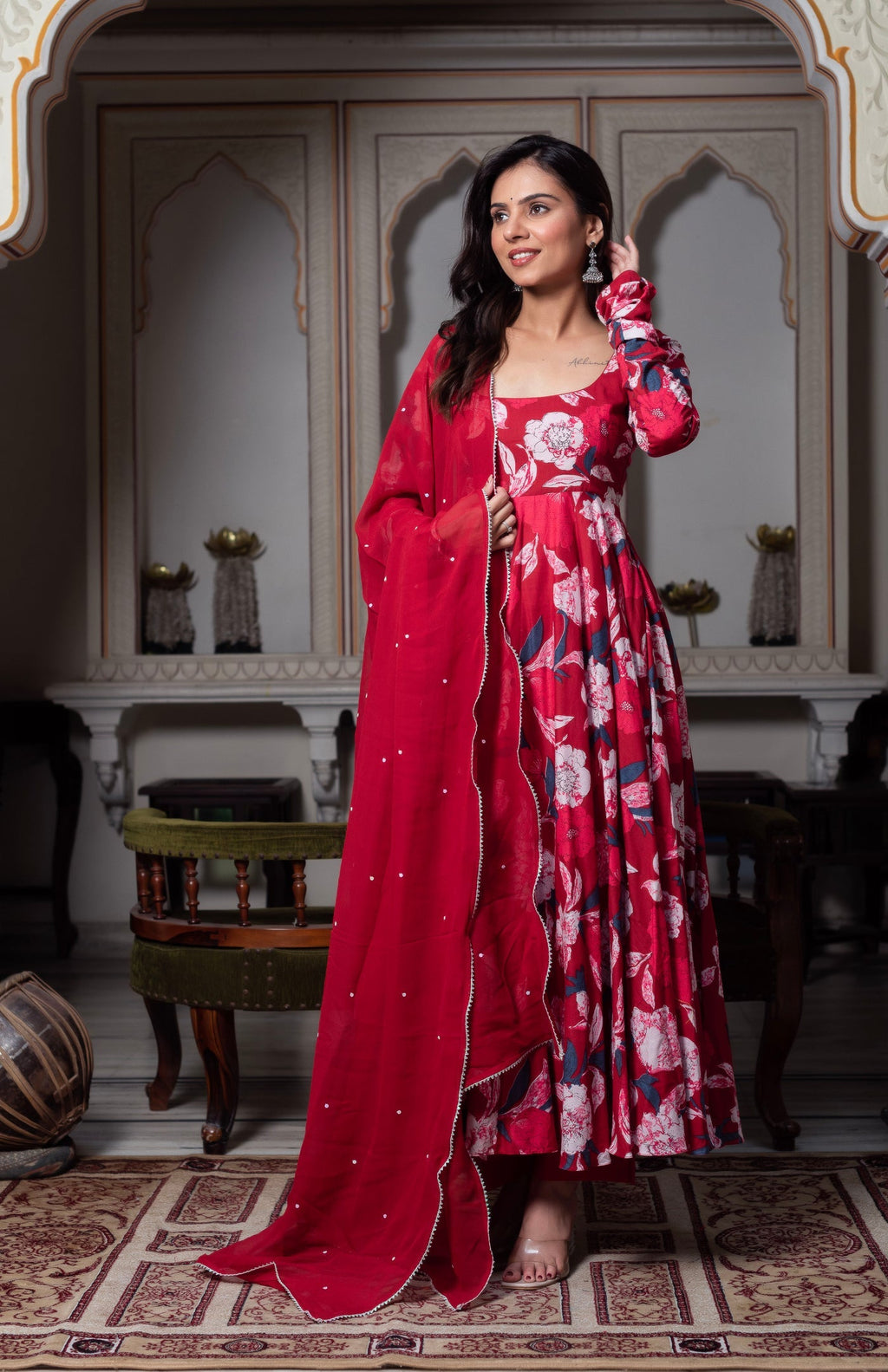 Rani Noor Digital Printed Anarkali Suit with Dupatta | Anarkali Suit For Women