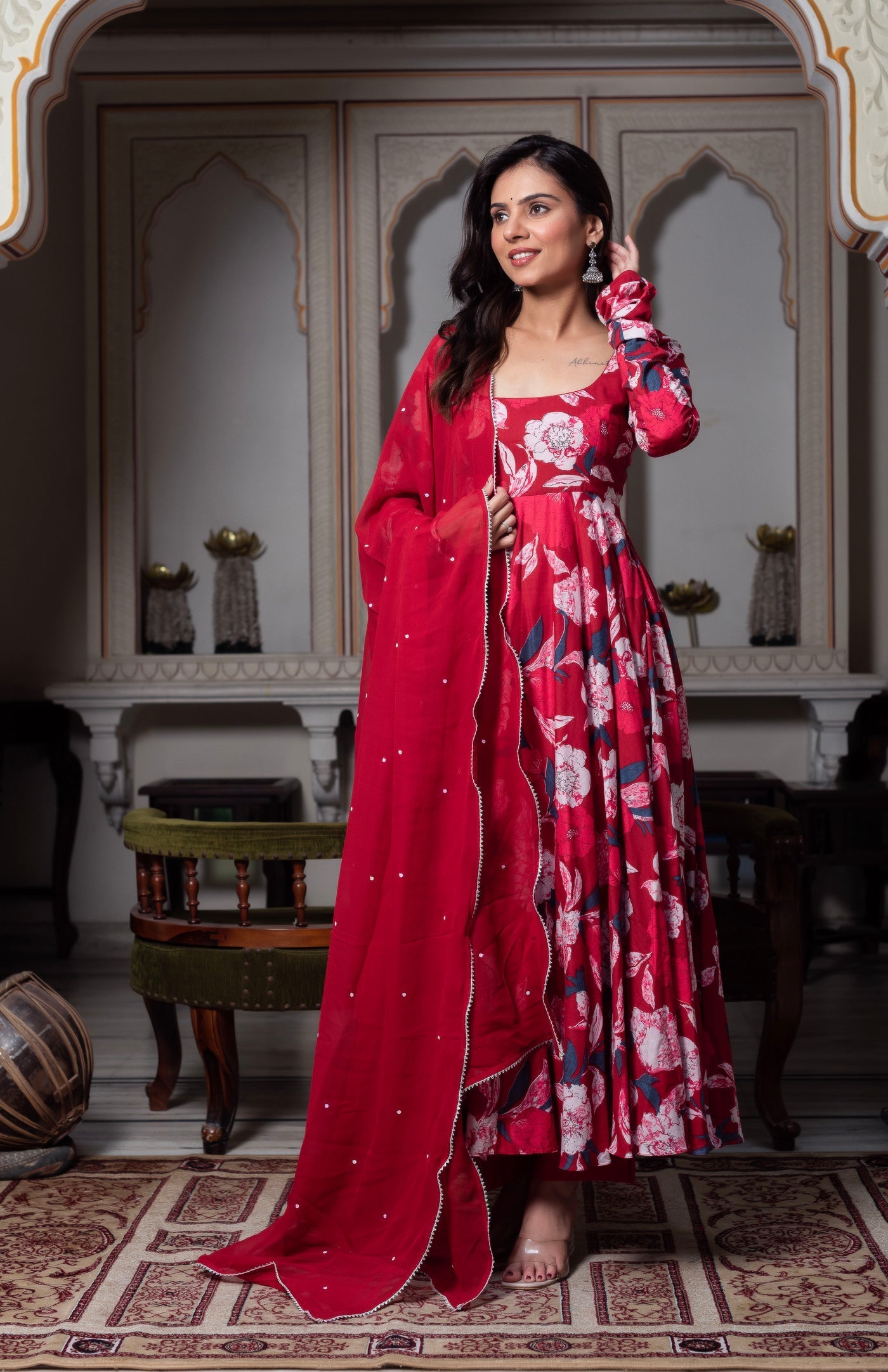 Rani Noor Digital Printed Anarkali Suit with Dupatta | Anarkali Suit For Women