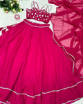 Wedding Wear Superhit Work Pink Color Lehenga Choli