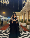 Party Wear Black Lehenga With Sequence Work Blouse | Black Lehenga For Women | Wedding Outfits For Women