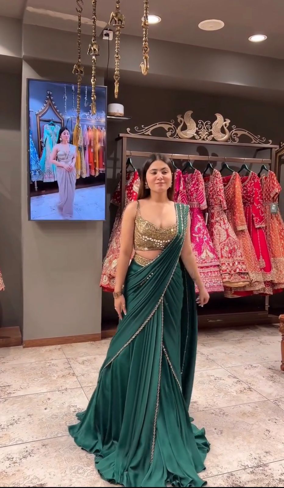 Ready To Wear Pine Blossom Fantasy Saree | Ready To Wear Saree For Wedding