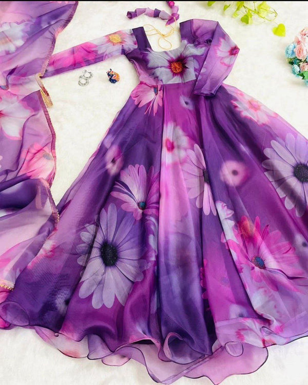 Georgette Gown With Guppta For Women