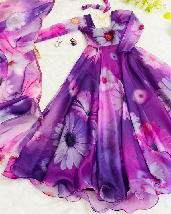 Georgette Gown With Guppta For Women