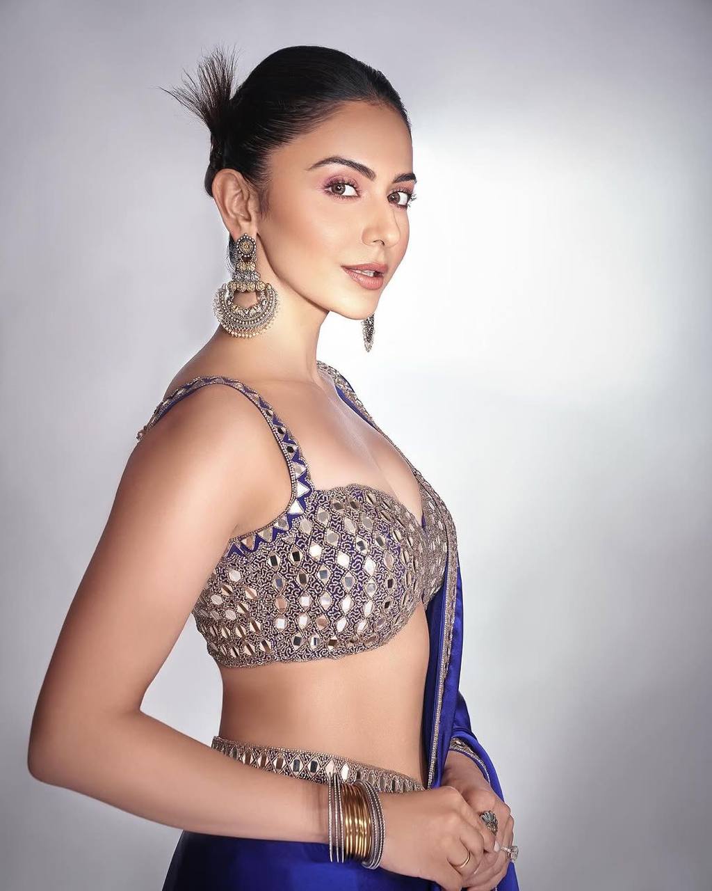 Pure Satin Silk Saree with Mirror & Embroidery Work | Party Wear Saree For Women