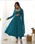 Rama Color Laheriya Print Georgette Three Piece Anarkali Suit For Women